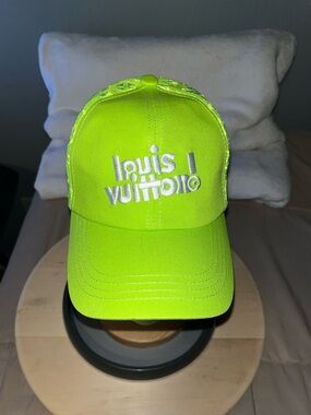 Louis Vuitton Everyday LV Embroidered Green Monogram Mesh Cap Hat VIRGIL ABLOH